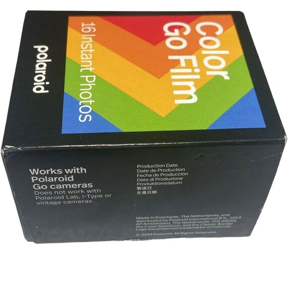 Polaroid Go Color Film 16 Photos Black Frame Double Pack 12/2024 SEALED Box Wear - Picture 4 of 8